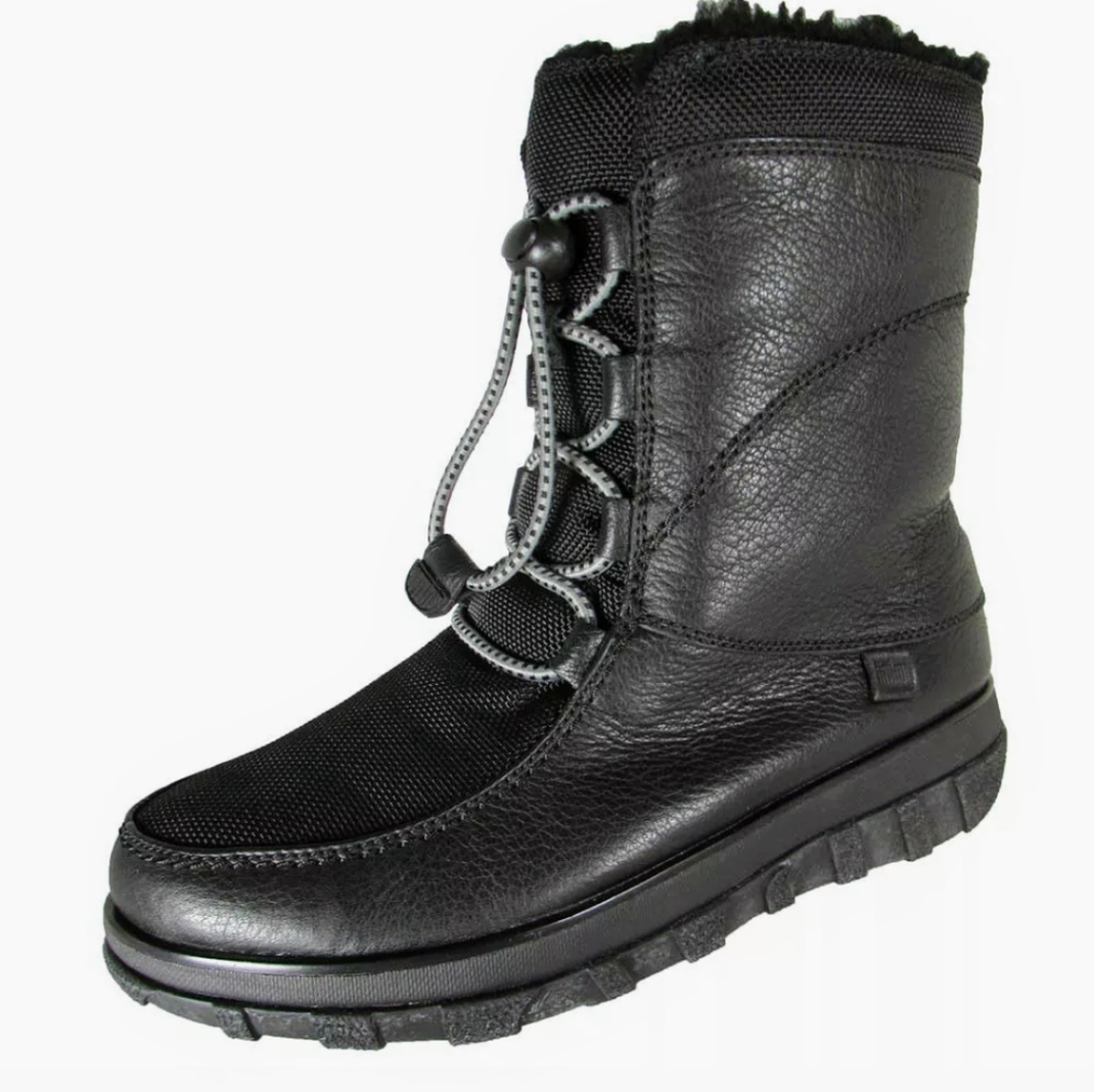 NEW Fitflop Sporty Lace Mukluk Boots black sz 5 35